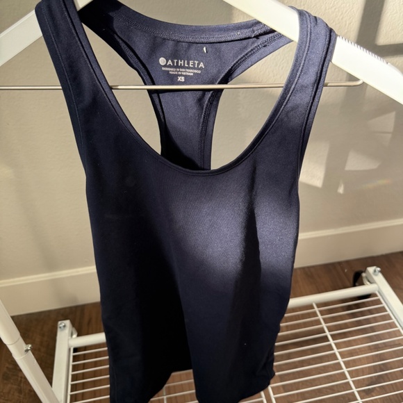 Athleta Shanti Powervita Raceback Tank in Navy Size XS like new - Picture 5 of 9